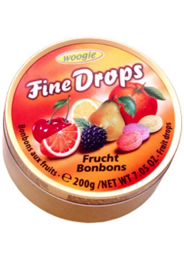 Льодяники Woogie Fine Drops Multifruit зі смаком Мультифрукт, 200 г